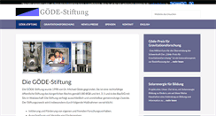 Desktop Screenshot of goede-stiftung.org
