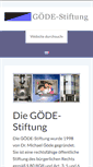 Mobile Screenshot of goede-stiftung.org