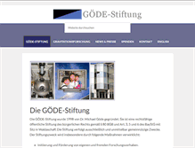 Tablet Screenshot of goede-stiftung.org